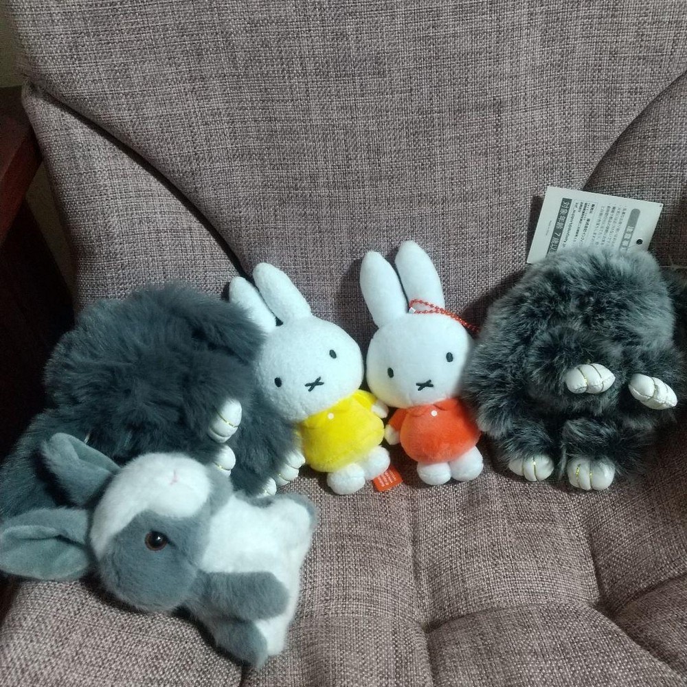 Miffy Goods lot set 5 Plush mascot Rabbit This is so cute Yellow Character