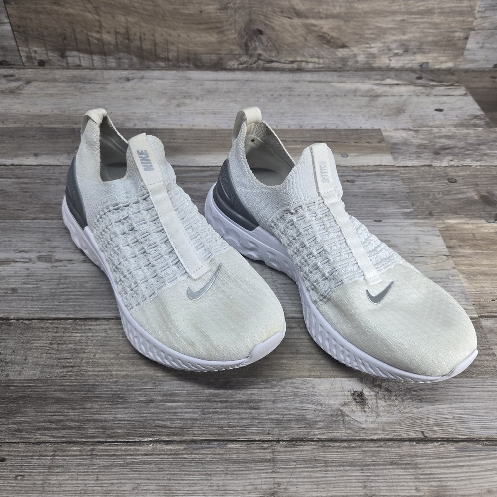 Nike React Phantom Run FK 2 White/Pure Platinum Womens Size US 9