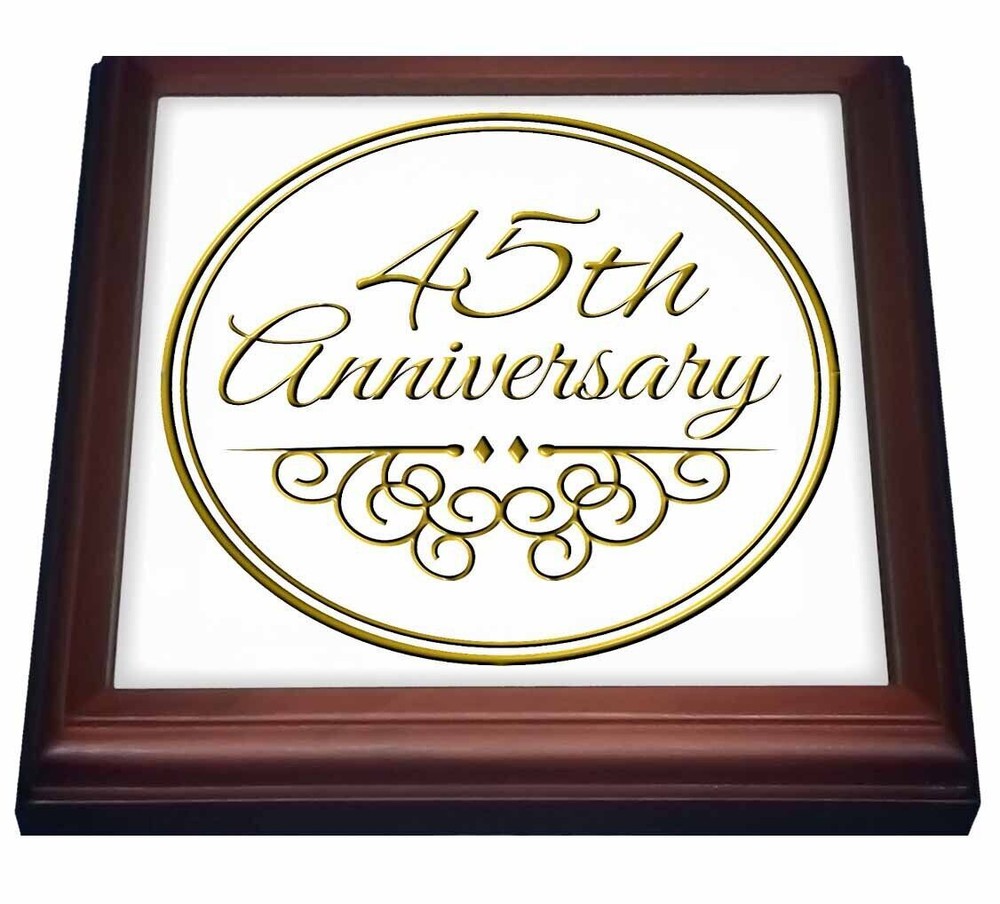 3D Rose Gold Text 45th Wedding Anniversary Gift for Celebrating Milestones