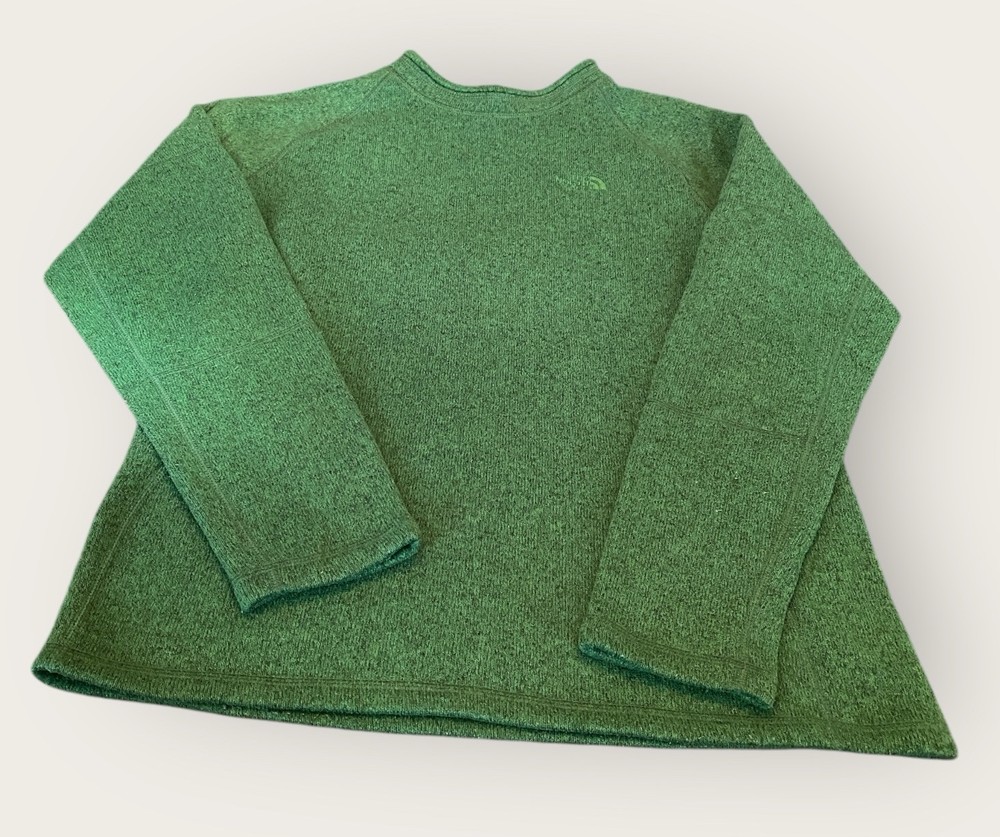 The North Face Men's Medium Green Dome Logo Roll Neck Hiking Sweater