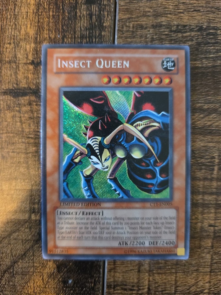 1996 Limited Edition Holo Insect Queen CT1-EN005 Rare Yugioh Card