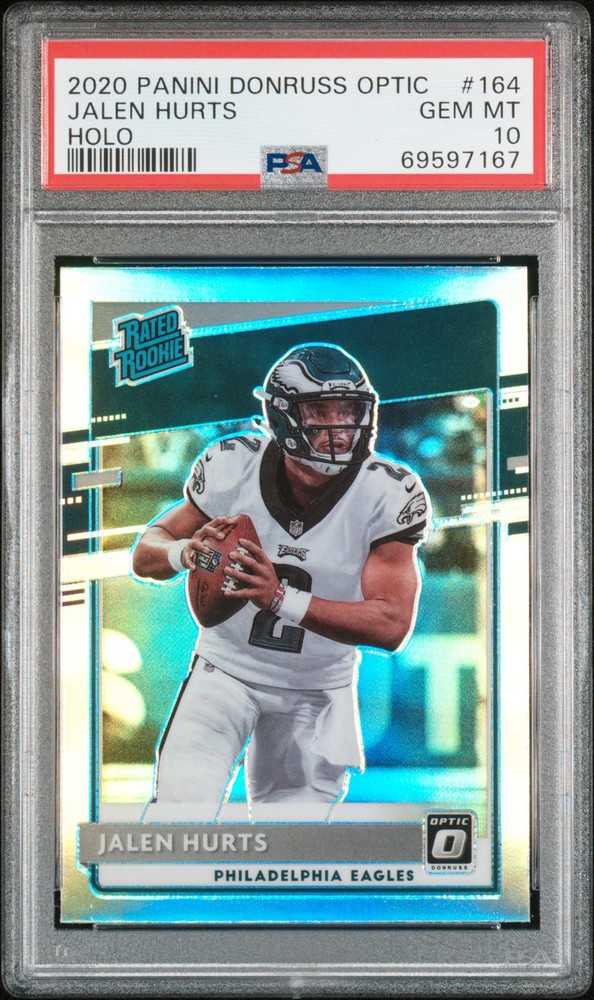 2020 Panini Donruss Optic Jalen Hurts Holo PSA 10 Gem Mint Rookie Card