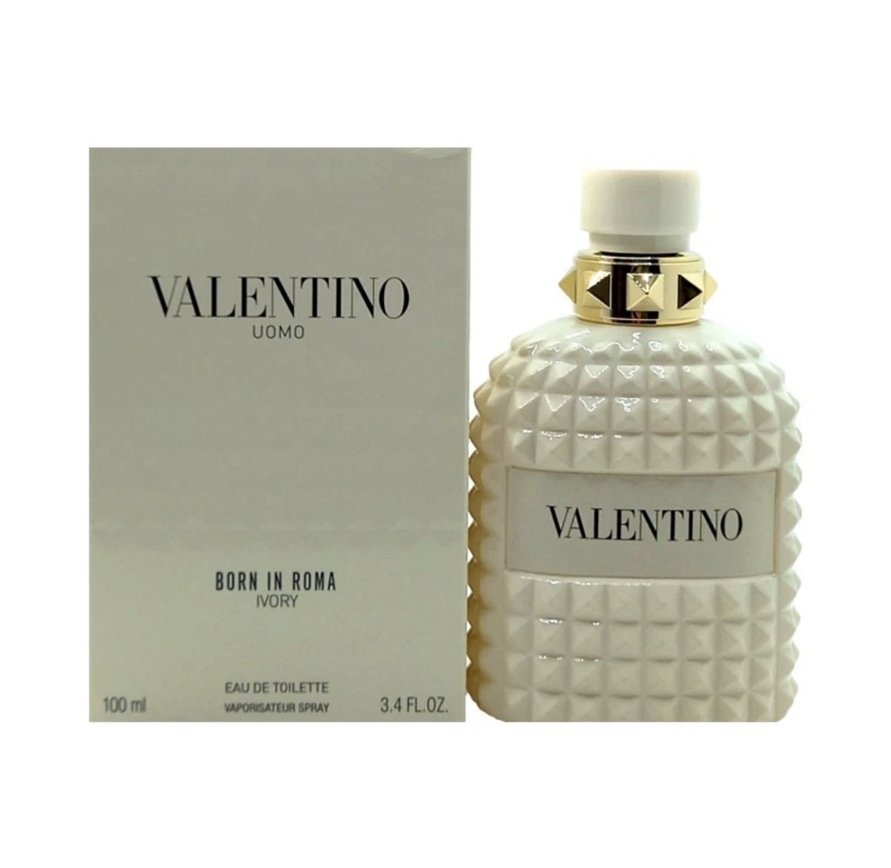 VALENTINO UOMO BORN IN ROMA IVORY EAU DE TOILETTE SPRAY FOR MEN 3.4 Oz / 100 ml