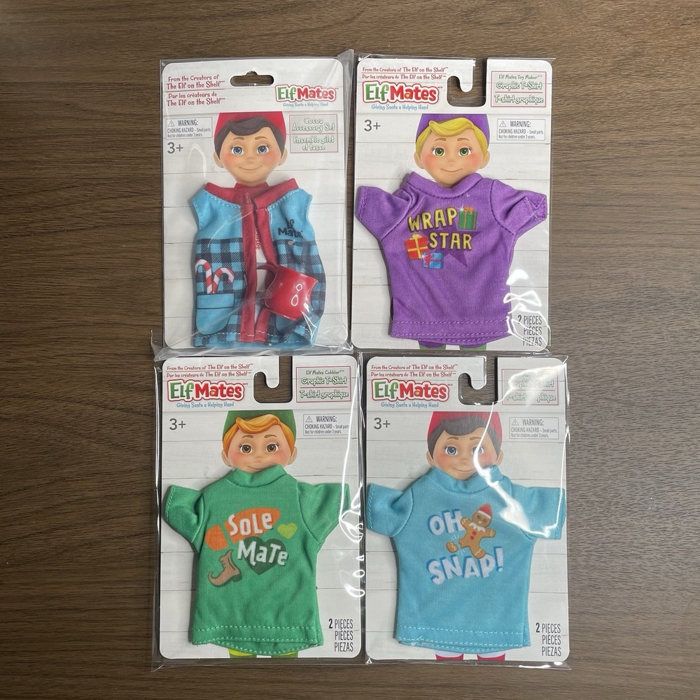Elf On The Shelf ElfMates Lot Of 3 T-Shirts + Coffee Mug Brand New