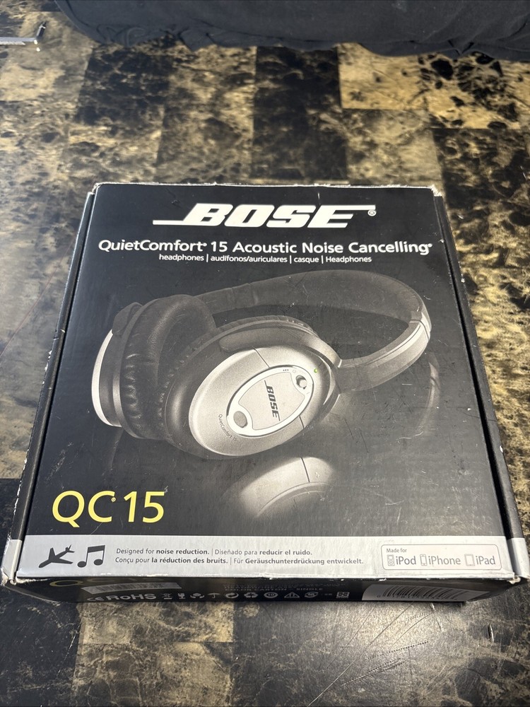 Bose QuietComfort 15 Qc15 Noise Cancelling Wired Headphones Good EARPADS TESTED
