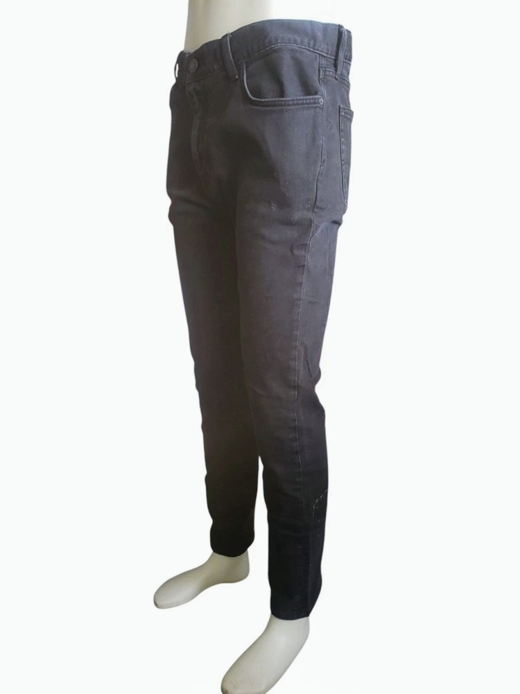 Tommy Hilfiger Mens 34x32 Black Gray Slim Fit Stretch Denim Jeans