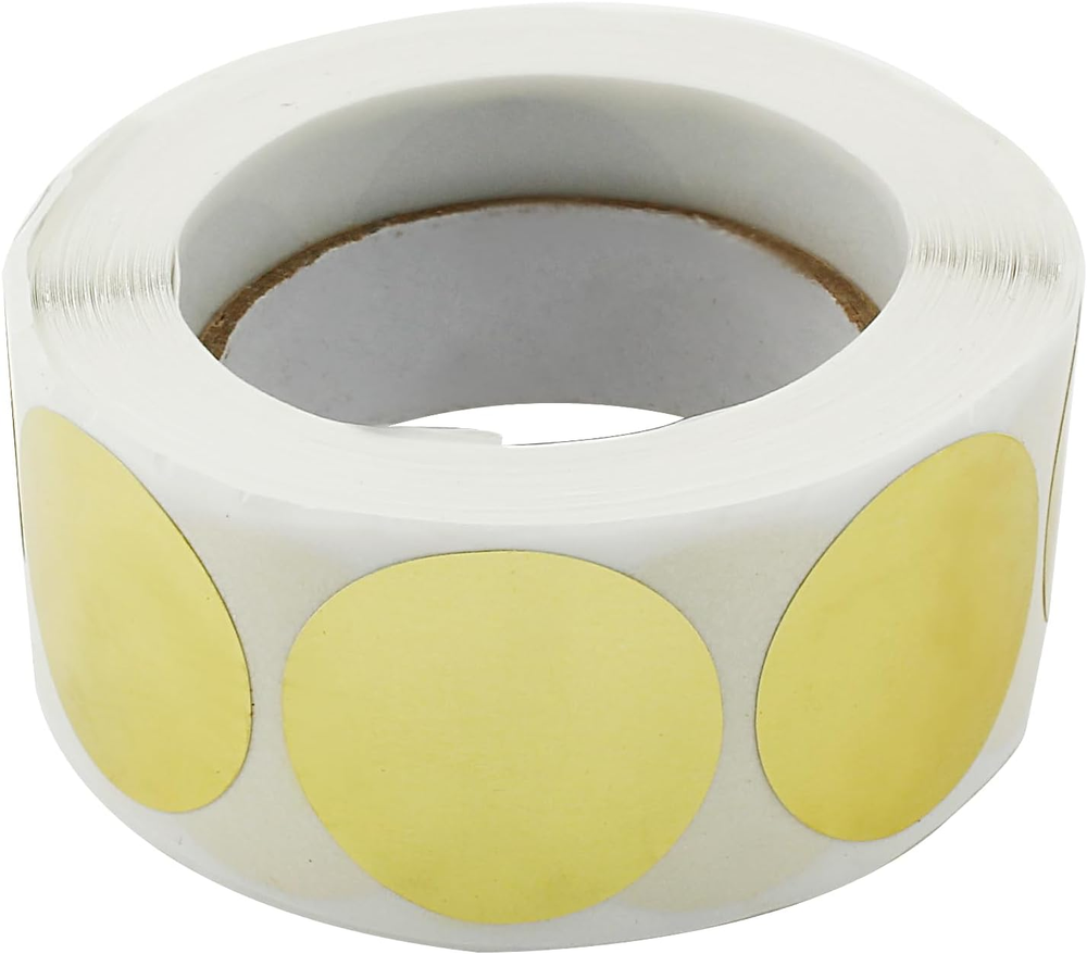 1 Inch Gold Code Dot Stickers, Color Coding Label round Blank Stickers Removable