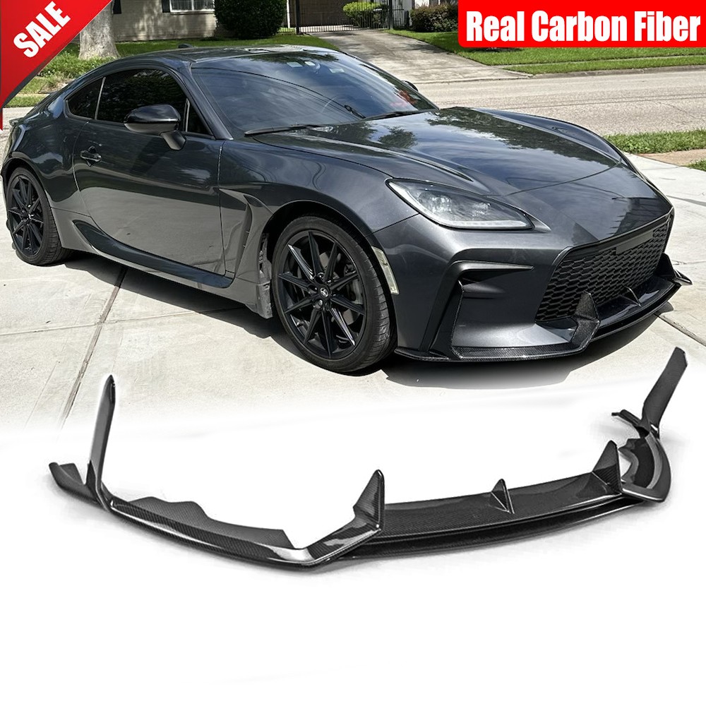For Toyota GR86 Subaru BRZ 2022-24 Real Carbon Front Bumper Lip Splitter Spoiler