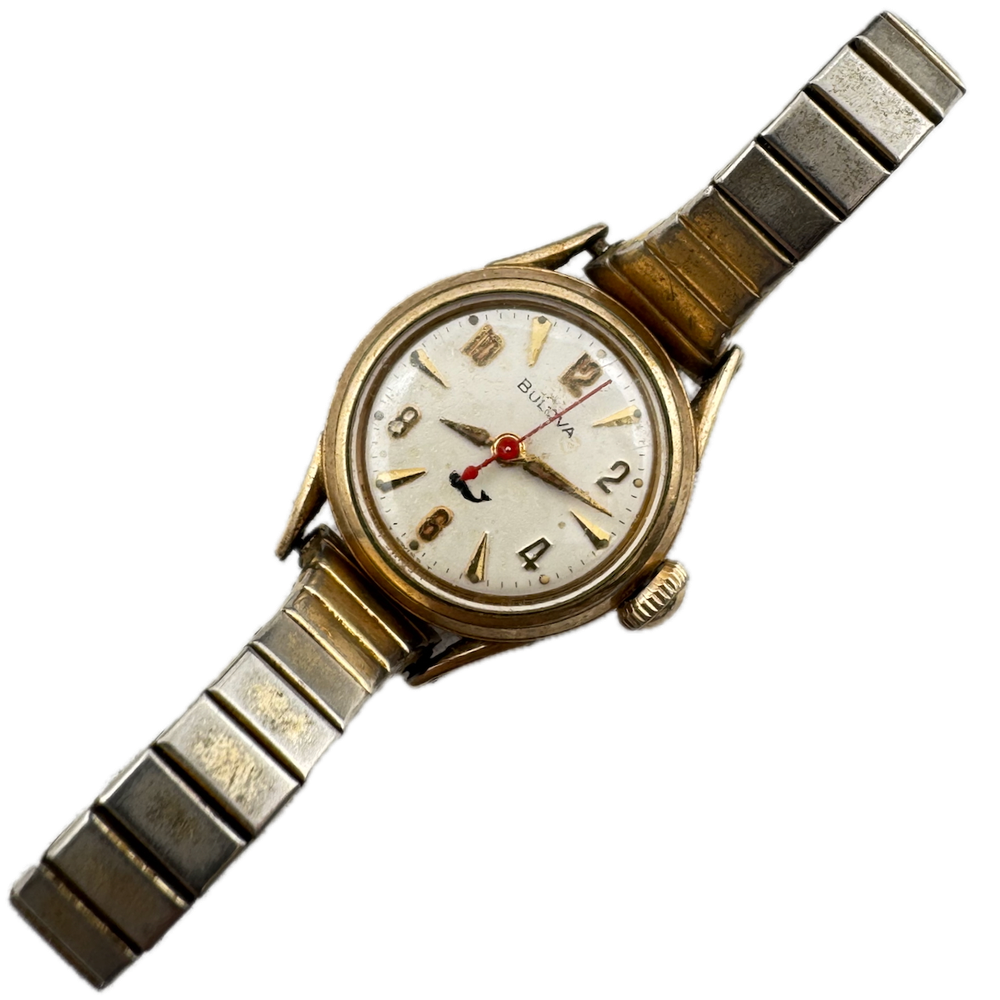 Vintage 1969 Bulova Sea King Ladies Mechanical Watch 6 CLC Steel 10k RGP