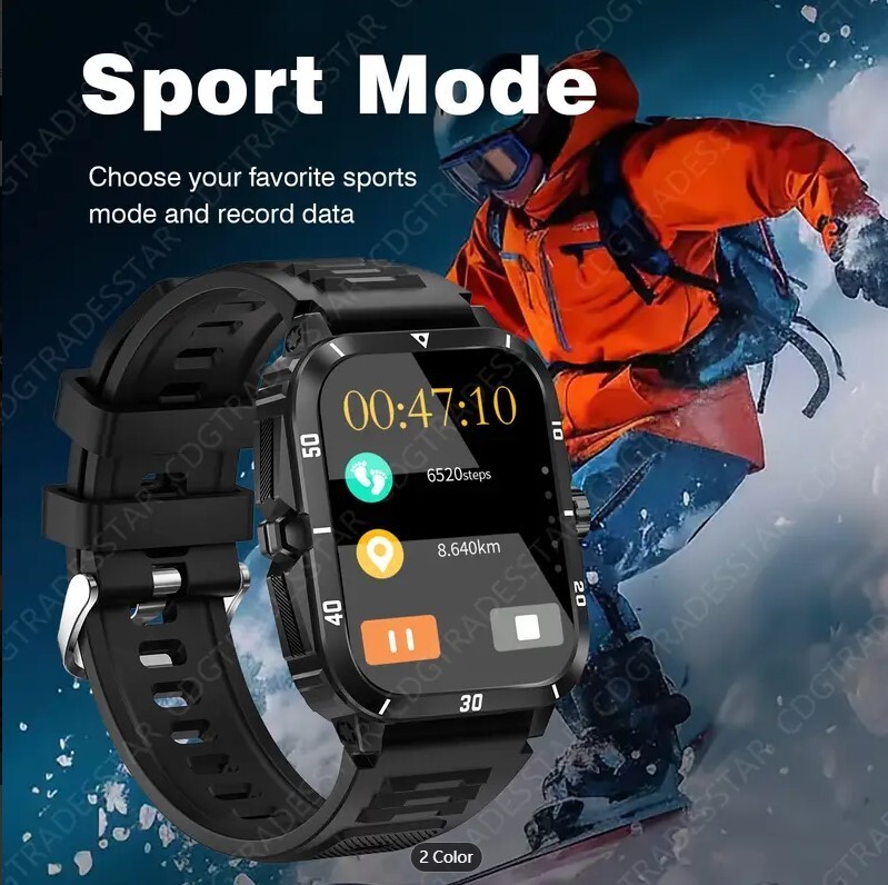 Fitness smartwatch with wireless calling, pedometer & activity tracking