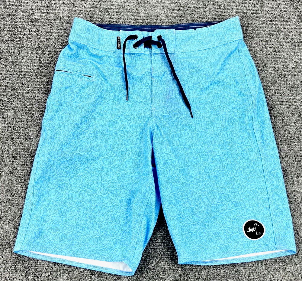 Vintage Lost Enterprises Board Shorts Men's 28 Blue Swimming Trunks Surf Y2K