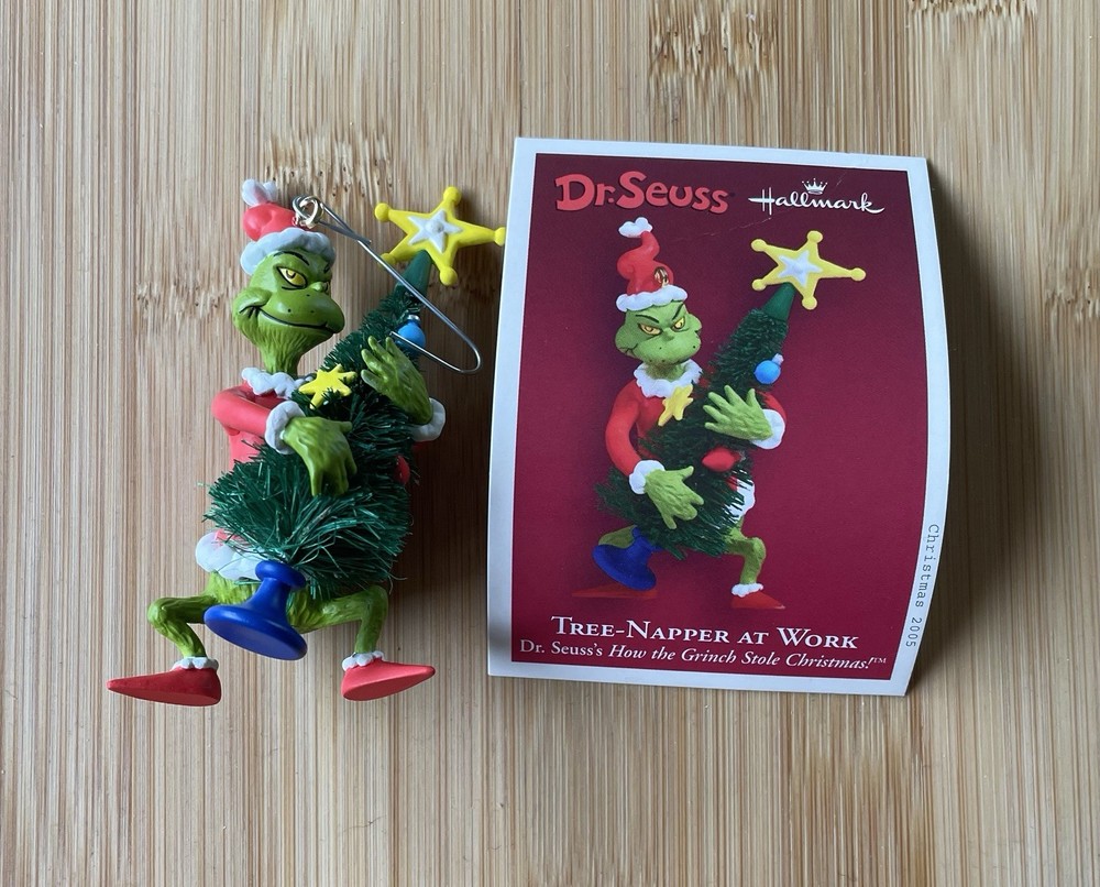 2005 Hallmark Keepsake Ornament - Dr Seuss The Grinch Tree-Napper at Work