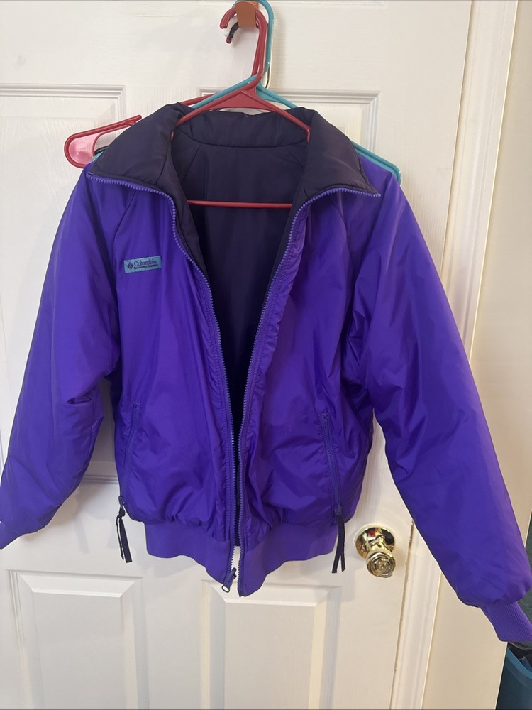 Columbia Women's Purple Jacket Small - Black Lined Like New
