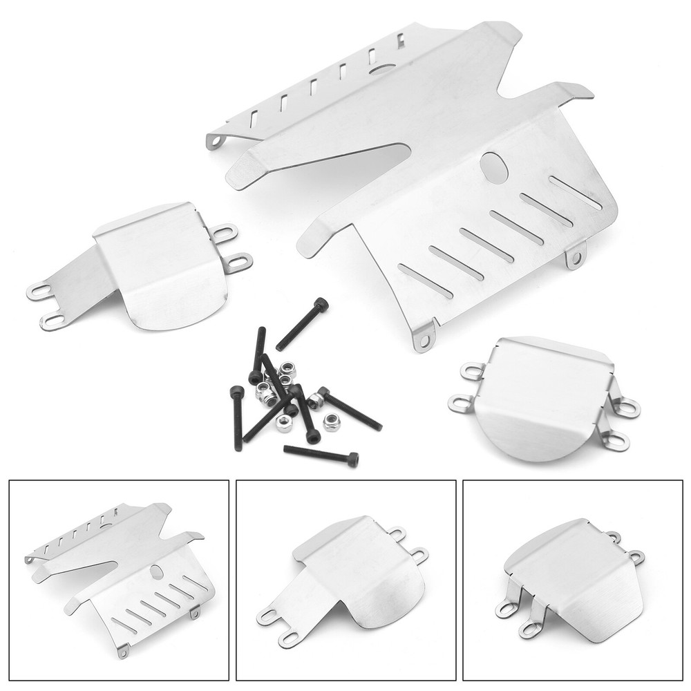 For TAMIYA CC02 1/10 RC Car Flatcar Stainless Steel Chassis Guard Upgrade Parts