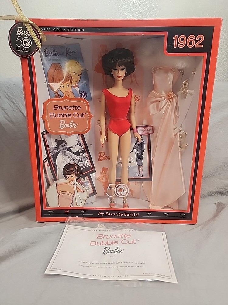 1962 Brunette Bubble Cut My Favorite Barbie 50th NRFB 2008 Collector Doll N4975