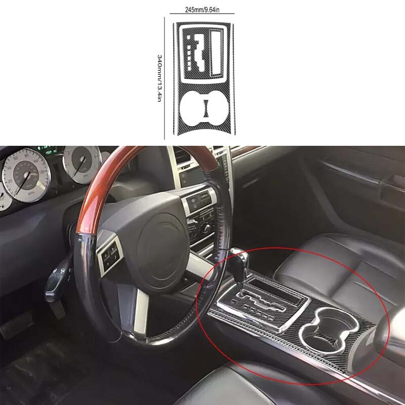 Carbon Fiber Transmission Console For Chrysler 300 Cover Trim Car Interior