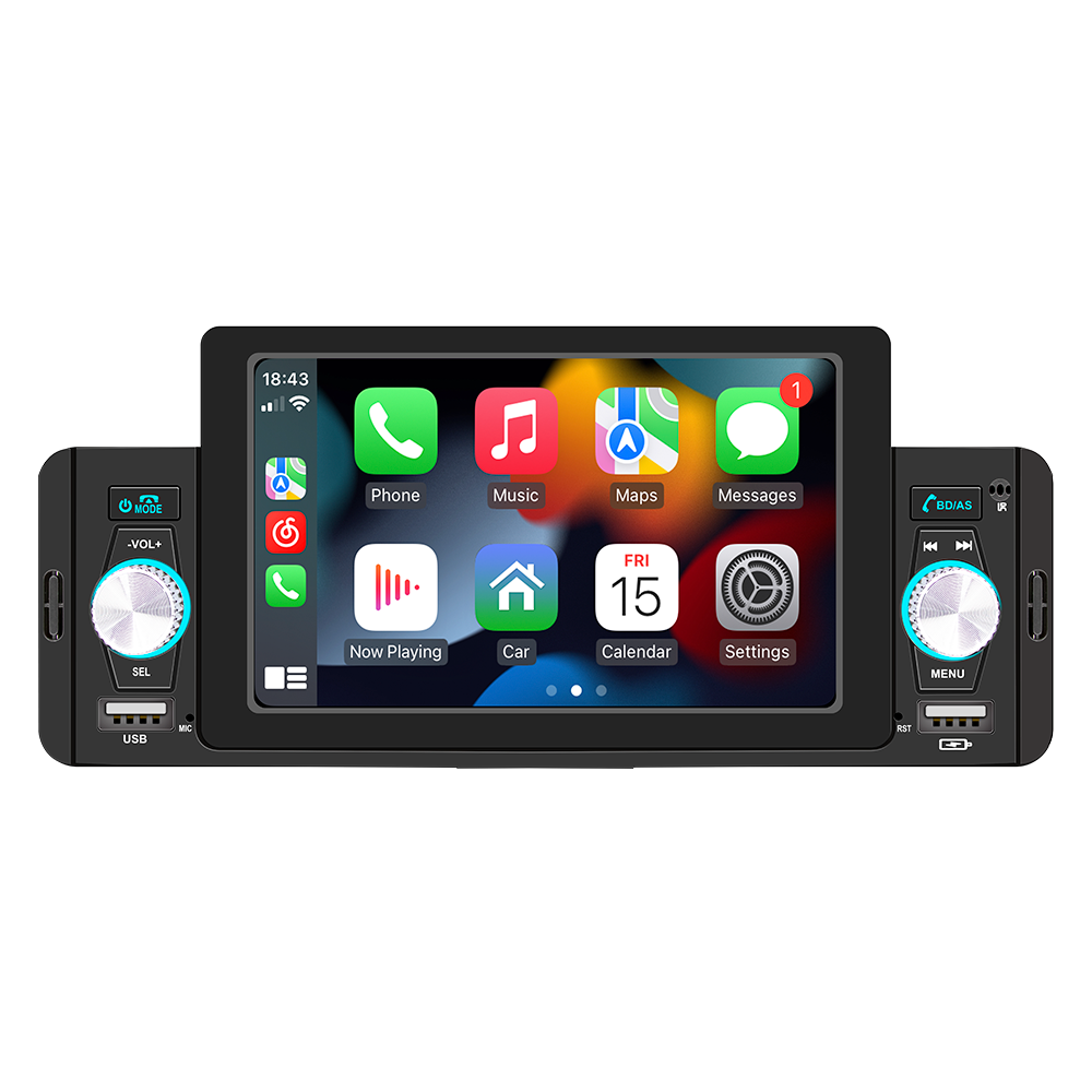 5-in-1 Car Stereo MP5 Player with Apple CarPlay & Android Auto Mirror Link  