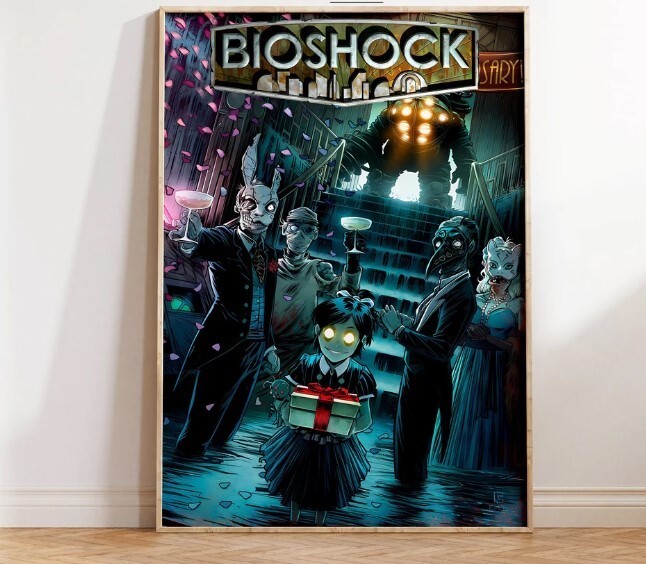 BioShock Rapture City Fine Art Print for Gaming Room Wall Decor