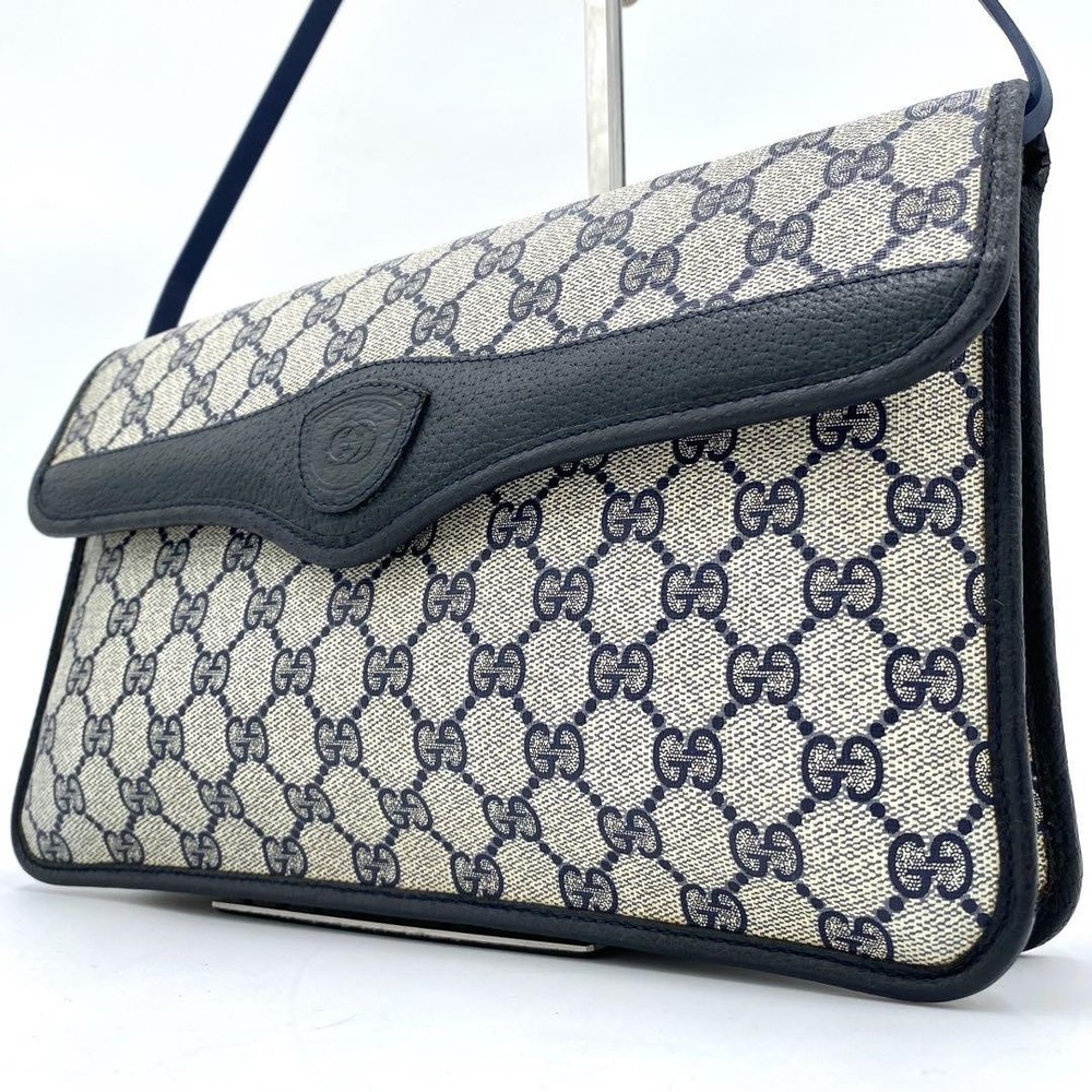 GUCCI Navy PVC Shoulder Bag Authentic Model G06243502