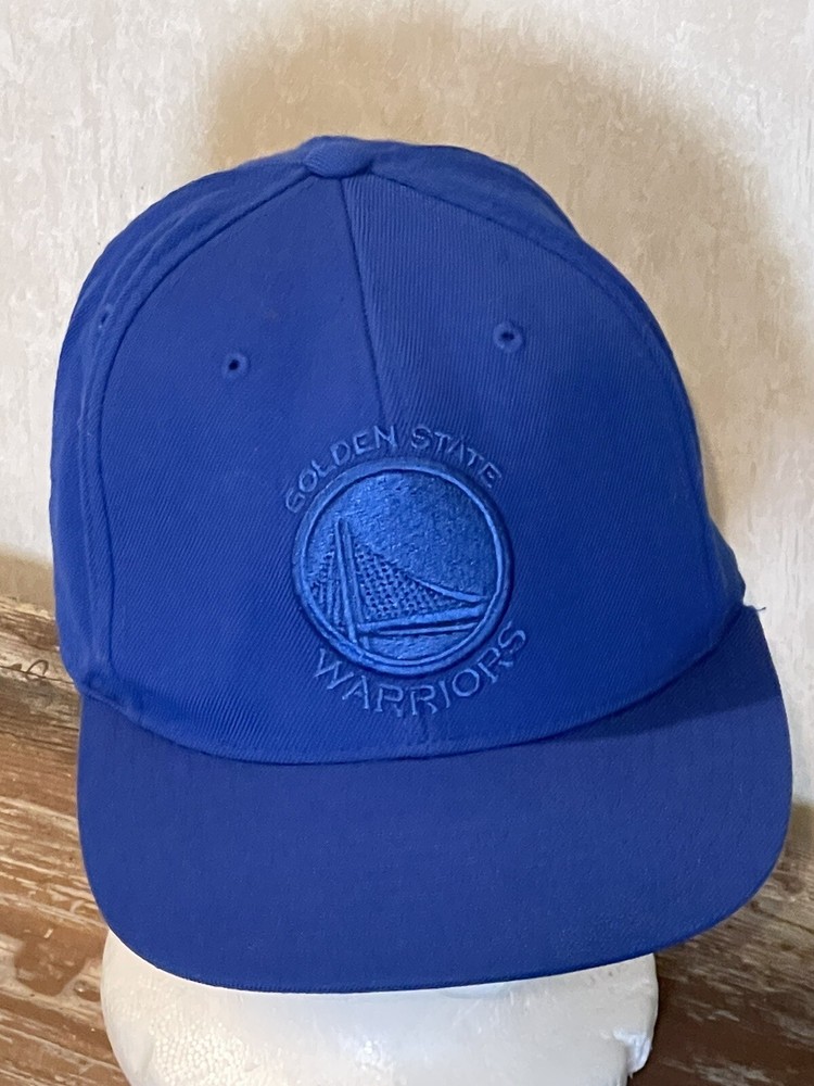 Golden State Warriors Mitchell and Ness Blue Fitted Hat Size 7 1/4