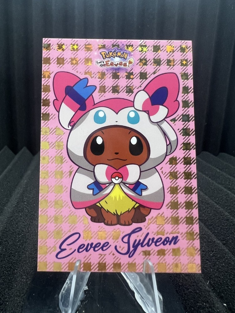 Eevee Sylveon Poncho - Gold Box Hit Holo - Let's Go Eevee Database- Pokemon Card