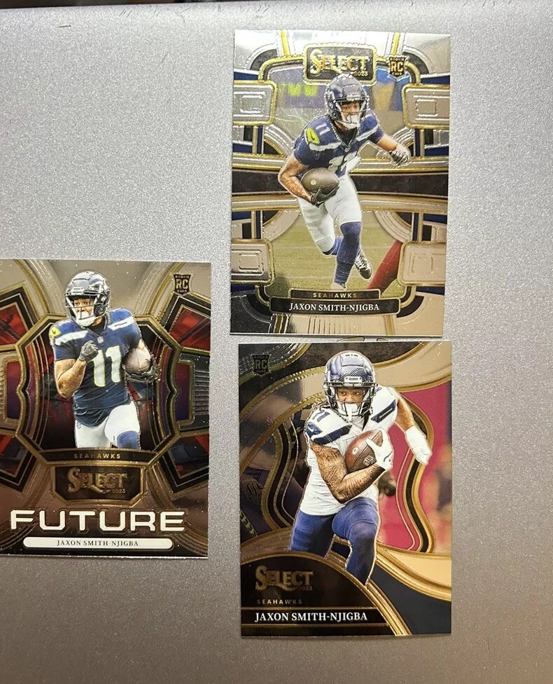 JAXON SMITH-NJIGBA 2023 Panini Select Club Level & Insert RC Rookie (3) Lot