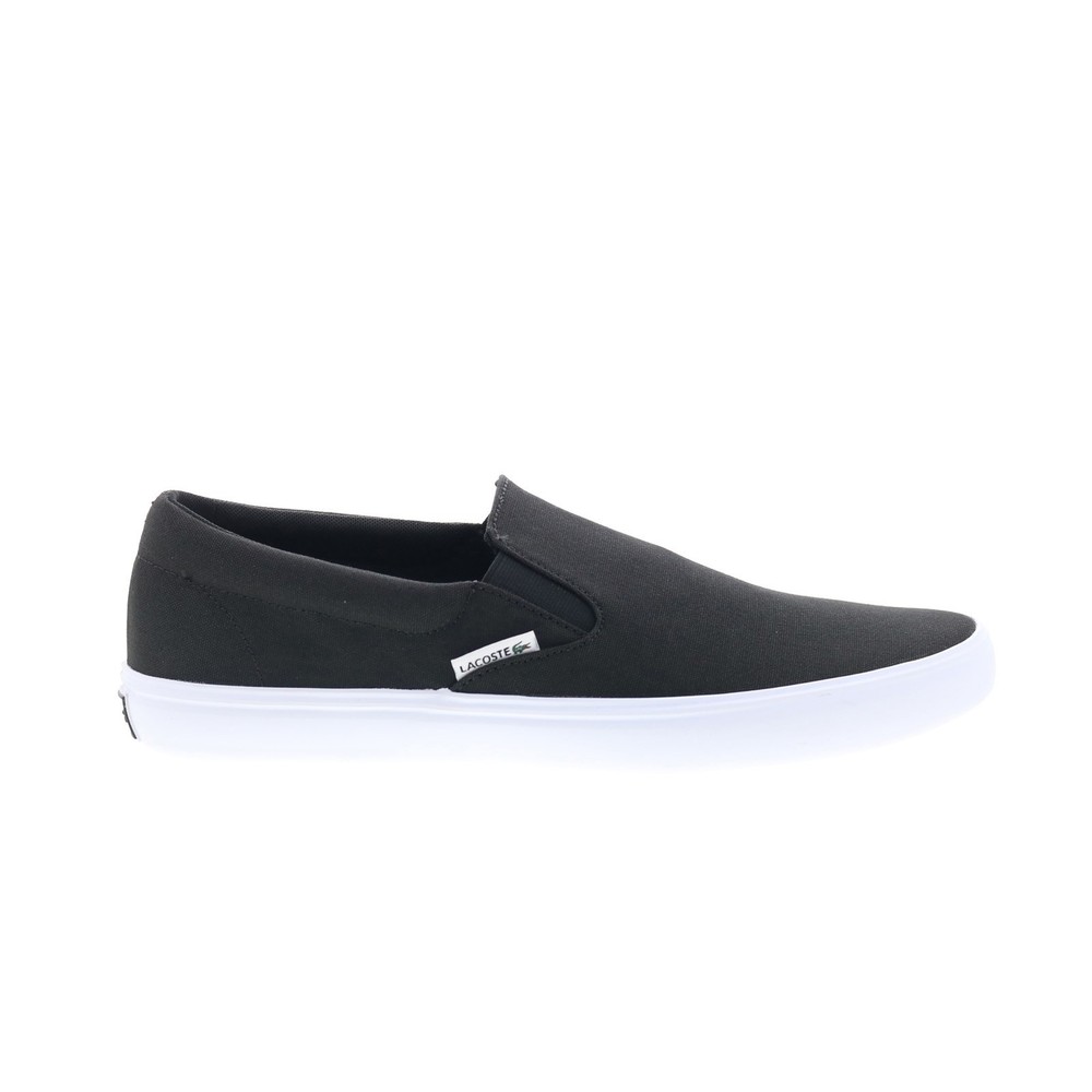 Lacoste Slip-On Base 224 1 CMA Mens Black Canvas Lifestyle Sneakers Shoes