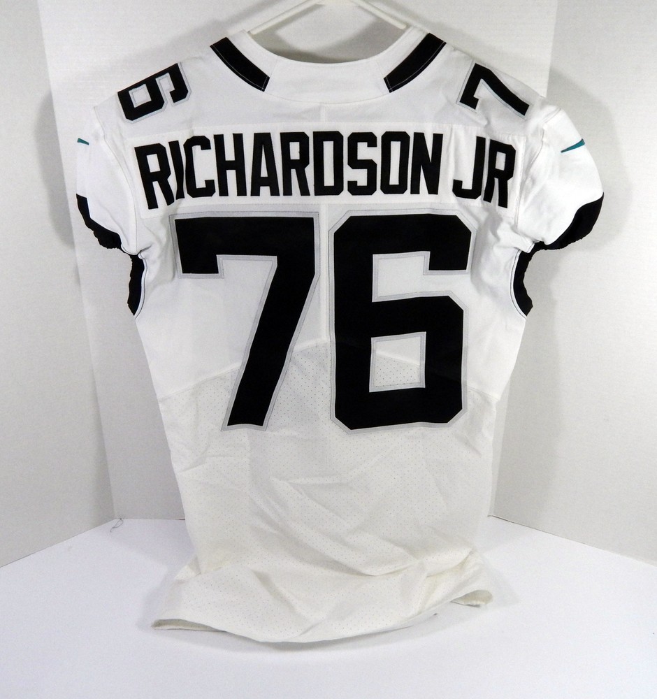 2018 Jacksonville Jaguars Will Richardson Jr #76 Game Issued White Jersey 46 94