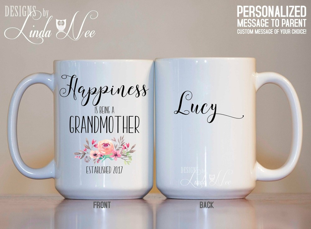 Personalized Happiness Is Being A Grandmother Mug Grandmother Gift Grandma Gift