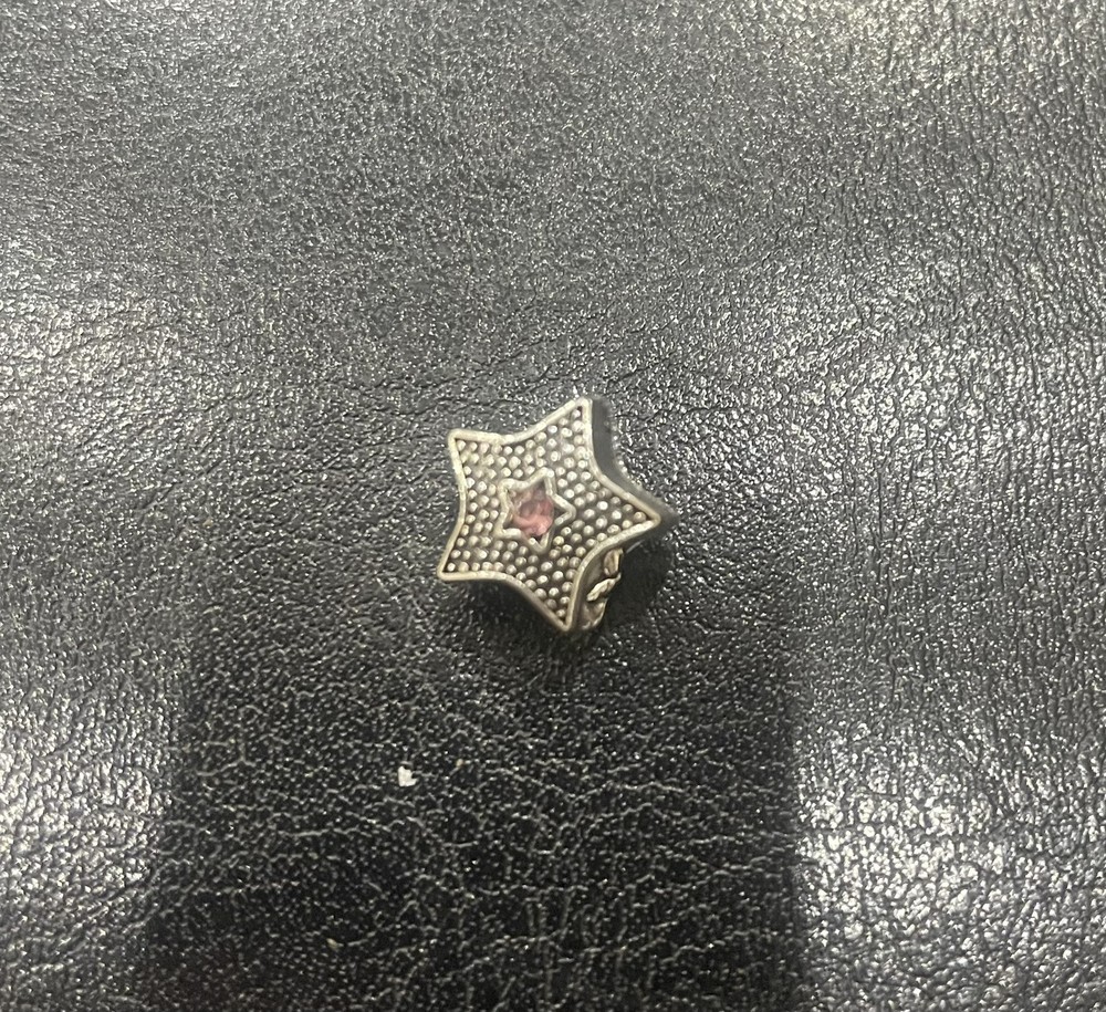 Pink Crystal Star Pandora-Style Mother’s Day Charm with Free Shipping-image