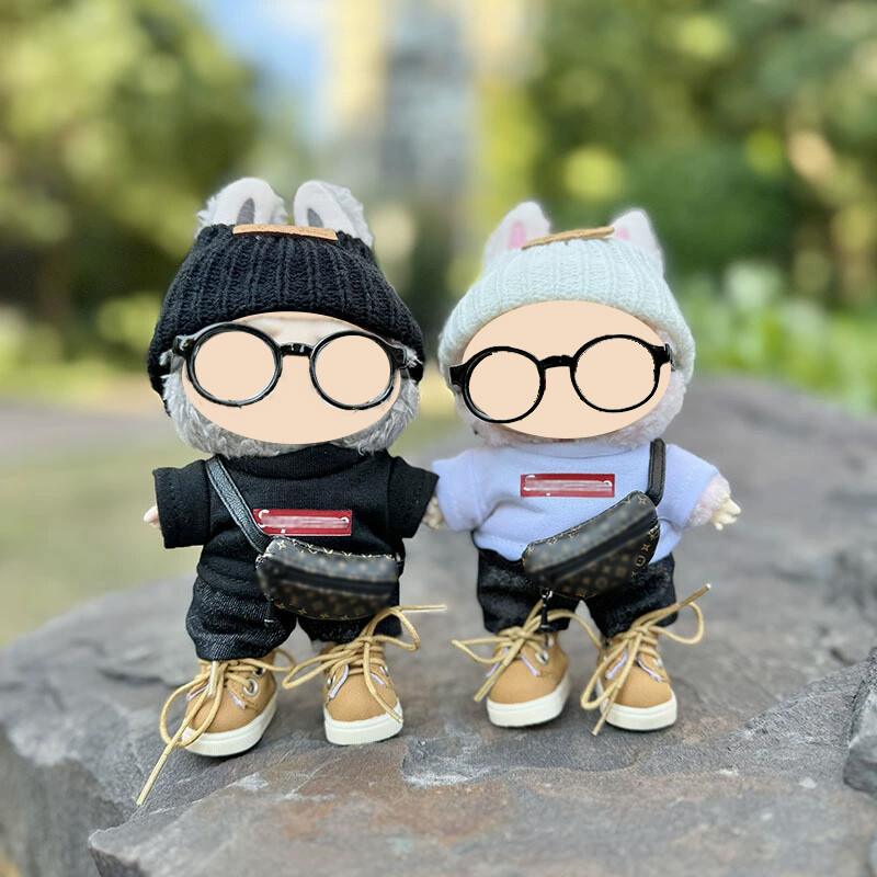 17cm Dolls 6 Piece Clothes Set for LabubuMonster 1 2st Doll Clothes Hat Set