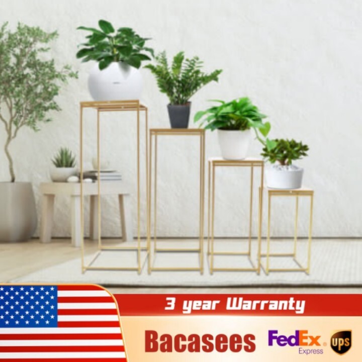 4Pcs Gold Metal Flower Stand Pedestal Table Centrepiece Party Wedding Decor