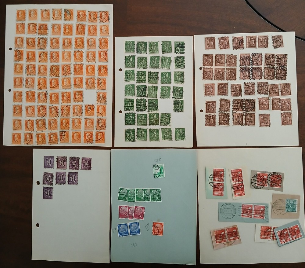 GERMANY  - LOT OF STAMPS ON ALBUM PAGE  - # 2035