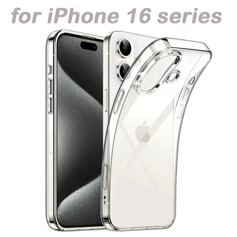 Crystal Clear TPU Shockproof Phone Case for IPhone 16 Pro Max/16 Plus/16 Pro/16