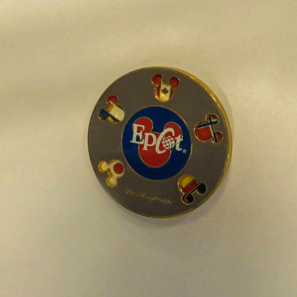 Disney   Epcot Flags Spinner Pin