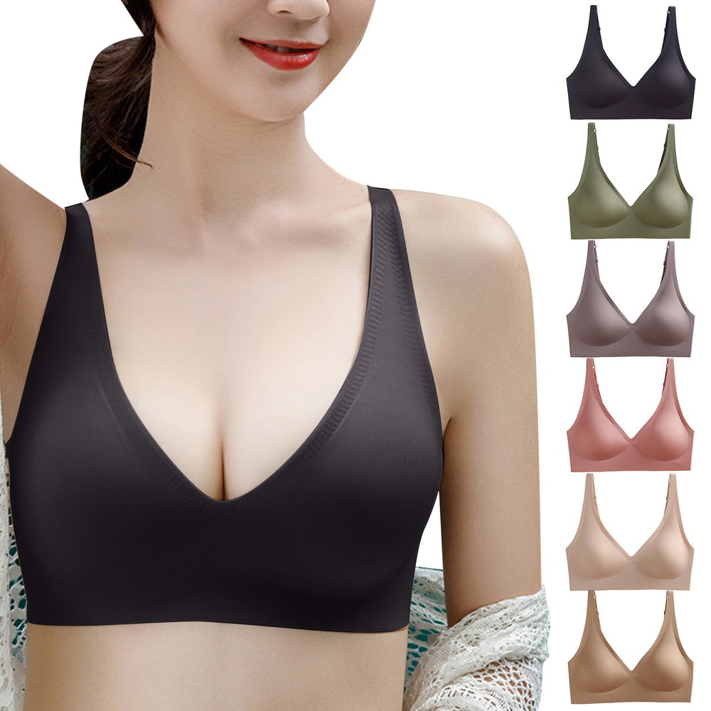 Women Sexy Lingerie Comfortable Traceless Sports Underwear Solid Color Sleeping