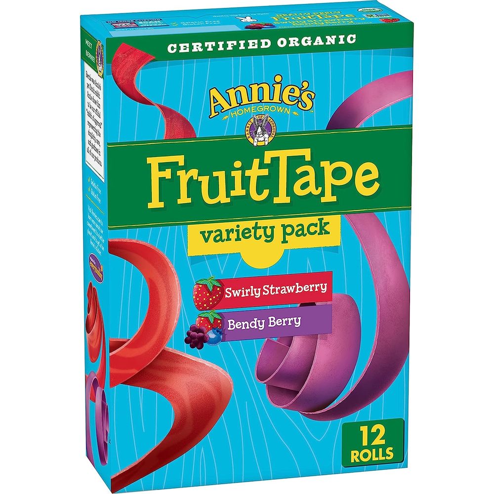 Annie's Organic Fruit Tape, 2 Flavors, Variety Pack, 12 Rolls; Free Shipping