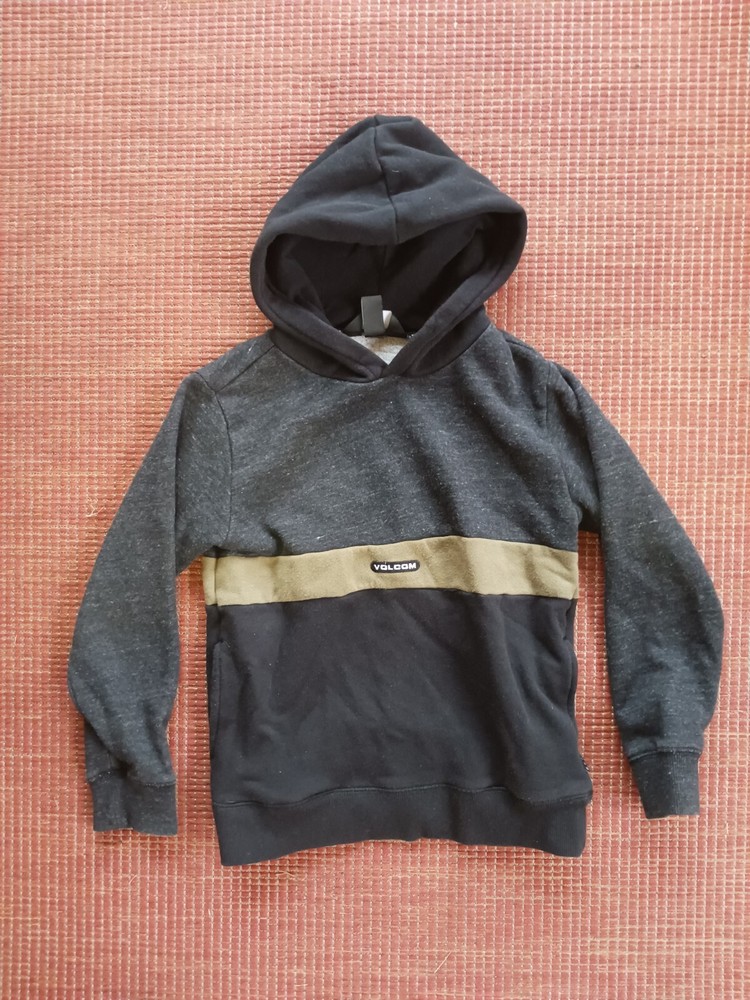 Volcom Pullover Hoodie Sweatshirt Little Boys Youth Size 7/XL Black