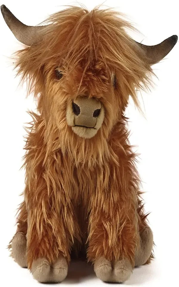 28cm Highland Cow Plush Doll Baby Stuffed Animal Soft Toys Scottish Cow