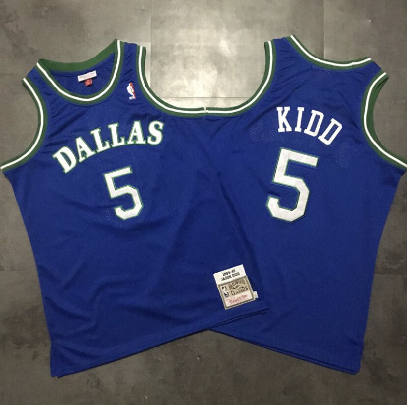 Dallas Mavericks Jason Kidd blue regular season basketball retro jersey