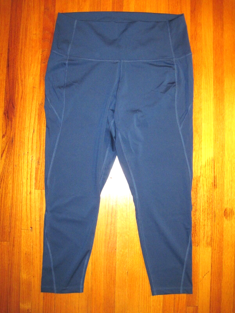 Plus Size Coreio Navy Blue High Rise 7/8 Yoga Fitness Leggings Size XXL NWT