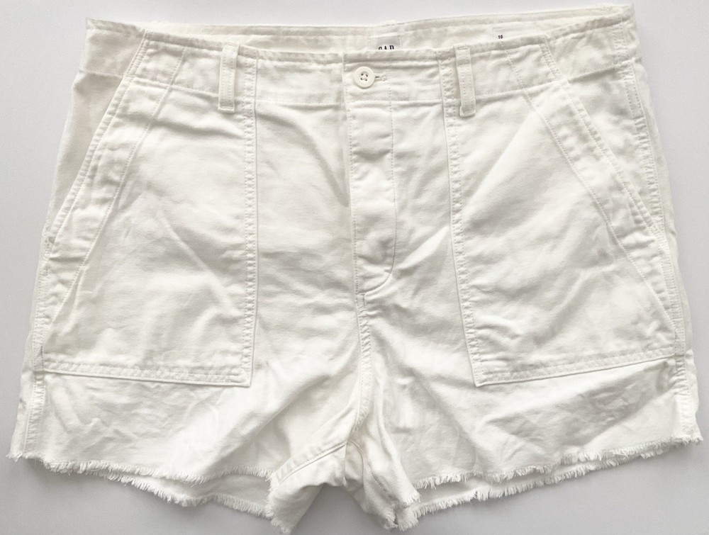 Gap Womens Size 16 White Utility Short New without Tags Lovely Pockets Shorts