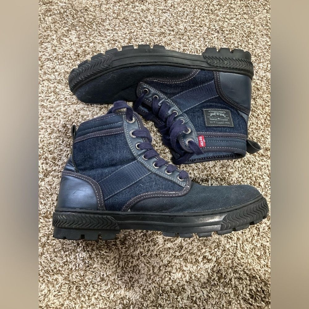 Levi's Denim Lace Up Ankle Boots Men's Size 9.5