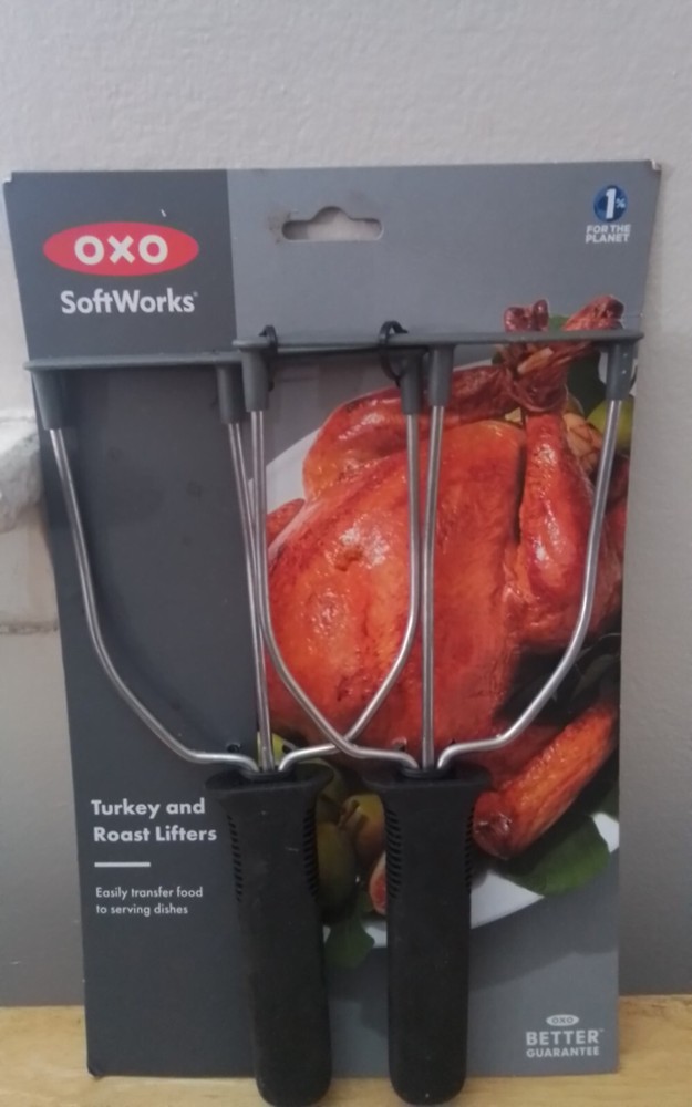 OXO Good Grips Stainless Steel Roast and Turkey Lifters for Easy Handling