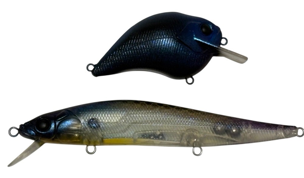 2 Custom Painted Fishing Lures Hand Painted Blue East Tennessee Artist