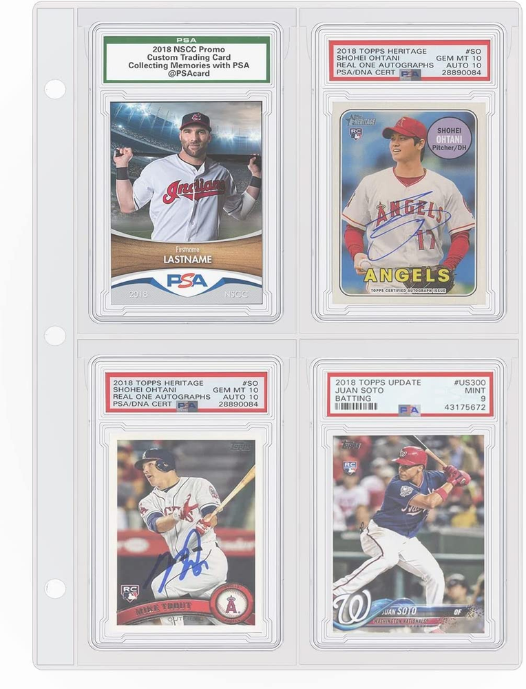 Graded Card Slab Binder Pages for Storage & Display, Compatible with 40 PSA, BGS
