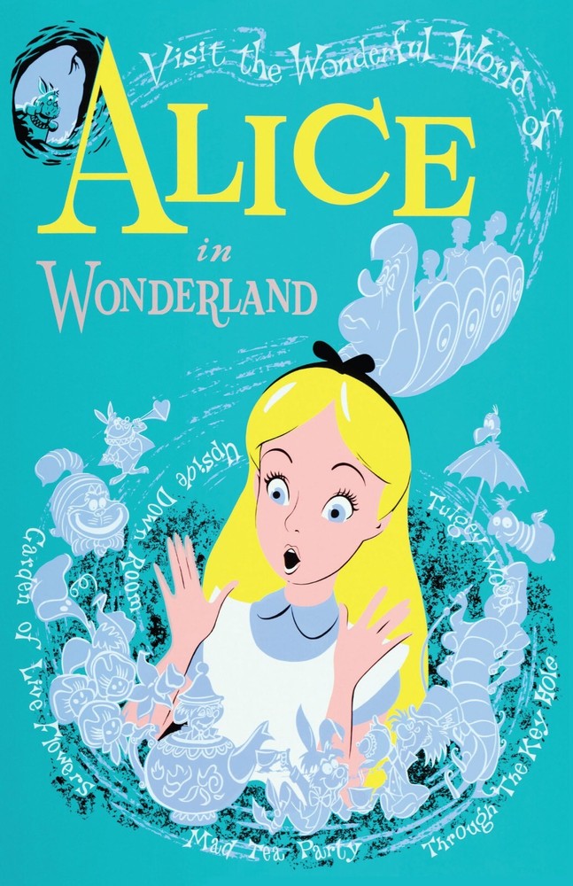 Disney Alice in Wonderland Cheshire Cat 13x19 Satin Art Poster