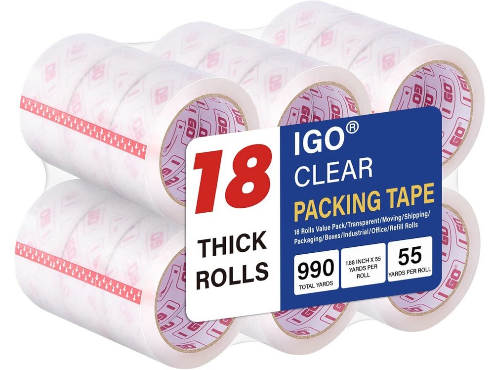 Clear Packing Tape, Packaging Tape Refills for Shipping Moving Box Mailing St...