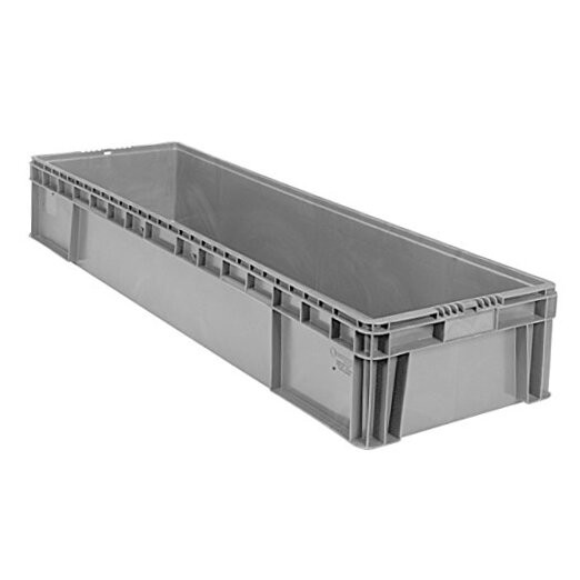 48-Inch Plastic Straight Wall Storage Tote Container 48x15x7.5