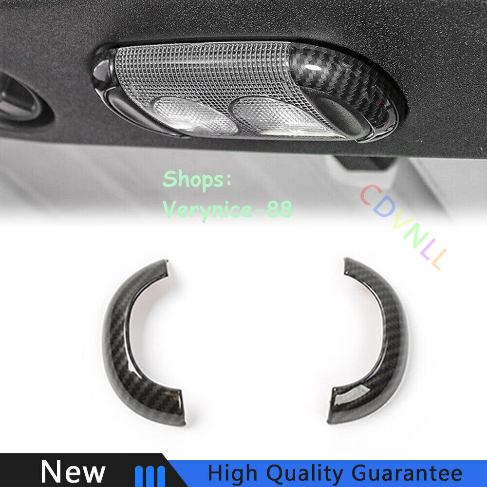 For Jeep Wrangler JK 2011-2017 Carbon Fiber Car Reading Light Lamp Frame Trim 2X